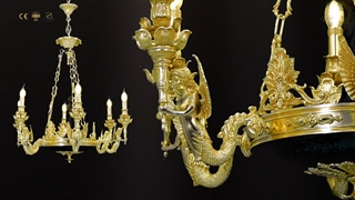 جدیدترین لوستر ساخت پارس لوستر فراهانی تمام برنزی