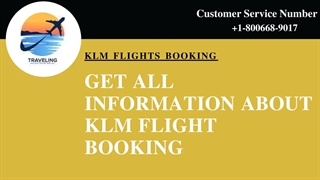 Book KLM Flights Tickets+1(800) 668-9017