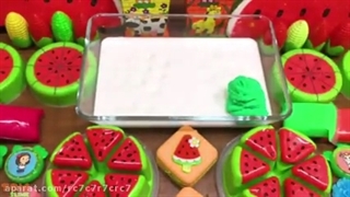 مخلوط اسلایم های شفاف و خامه ای/واتر اسلایم کویت/اسلایم هندوانه ای