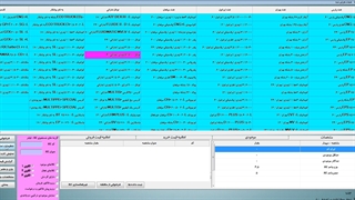گزینه های مشاهده دقیقتر لیست کالا و خدمات ( ارتفاع ردیف - عرض ستون و شماره فونت درالگوی