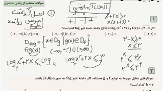 مسائلی از تابع - بخش پنجم - ریاضی رشته ریاضی و رشته علوم تجربی