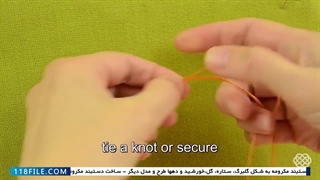 آموزش مکرومه بافی - مکرومه دستنبد-آموزش ساخت دستبند مکرومه با مهره رنگی