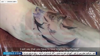 آموزش تاتو بدن-تتو بدن- خالکوبی روی بدن-تکنیک اجرای لاینینگ و شیدینگ و رنگ‌آمیزی برای مبتدیان