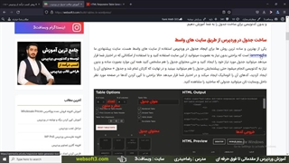 آموزش ساخت جدول در وردپرس