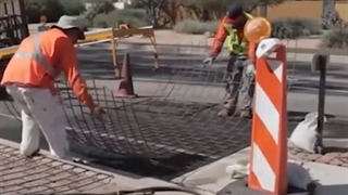 اجرای آجرفرش روی آسفالت