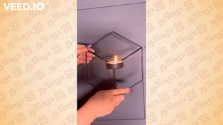 خرید جاشمعی فلزی ۶ضلعی دیواری