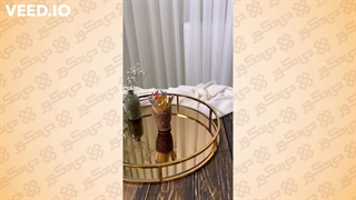 خرید سینی فلزی گرد آیینه ای بزرگ