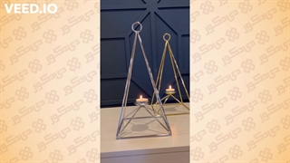 خرید جاشمعی هرمی فلزی