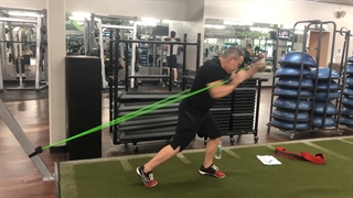 پرس بالا بازو متناوب با کش