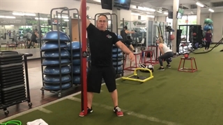 پرس بازو بالای سر تک دست با کش