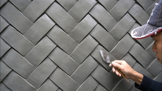 اجرای سخت ترین ایده با سیمان روی دیوار