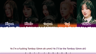لیریک ویدیو سی دی ورژن آهنگ tomboy از جی آیدل
