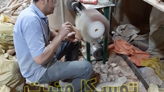 پرداخت و تمیزکاری قطعات منبت