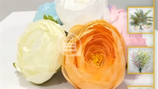 سر گل پیونی بزرگ مصنوعی | گل مصنوعی پیونی