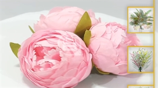 سرگل پیونی مصنوعی بزرگ صورتی