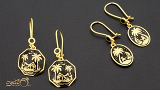 سوار  من الذهب عیار 22 قیراط من الأحواز بتصمیم نخیل وکارون