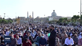 نماز عید فطر در حرم عبدالعظیم