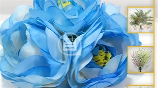 فروش سرگل آبی رنگ مدل پیونی