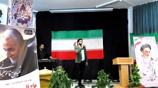 اجرای آهنگ ایران سالار عقیلی در جشن نظامی
