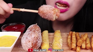 چالش‌های غذاخوری مختلف | موکبانگ | JANE ASMR • LINH-ASMR • LYCHEE • SAS-ASMR | قسمت ۳