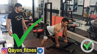 حرکت زیر بغل دمبل تک خم اره ای