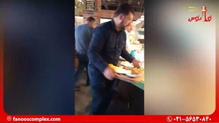 سرو و دریافت غذا در رستوران بزرگ فانوس شهر آفتاب