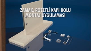 نصب دستگیره درب چوبی دو تکه و رزت