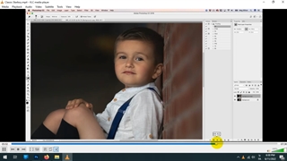 آموزش ویرایش عکس کودک فضای باز