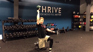 پرس کتل بل تک دست زانو زده