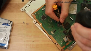 آموزش تعمیر پلی استیشن 3-برداشتن تراشه وای فای روی برداصلی دستگاه
