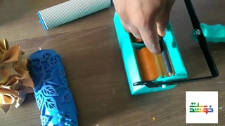 آموزش استفاده از غلطک طرحدار با مخزن دو رنگ