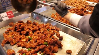 مرغ سوخاری تند و شیرین،رولت تخم مرغ،گیمباپ کره ای