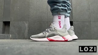 کفش کتانی ورزشی مردانه طوسی قرمز ادیداس الفا بونس adidas alpha bounce مدل 3148