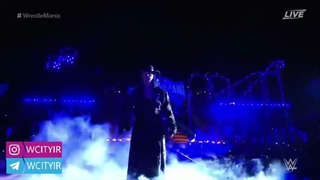 مسابقه آندر تیکر و رومن رینز با گذارش فارسی در رسلمنیا33