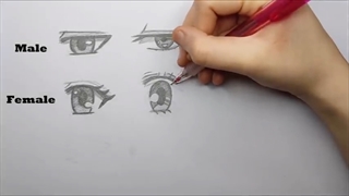 آموزش کشیدن چشم انیمه ای ( Female and Male )
