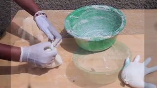 DIY- Cement Pot With Gloves/Cement Craft Ideas