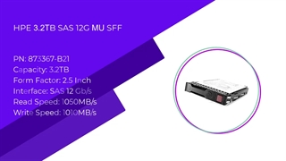 اس اس دی سرور اچ پی ایHPE 3.2TB SAS 12G MU SFF  با پارت نامبر 873367-B21