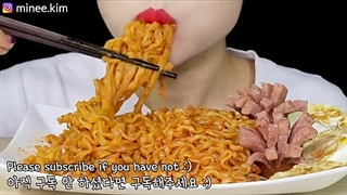 ASMR Samyang Carbo&Cheese Fire Noodles 까르보&치즈 불닭볶음면 리얼사운드 먹방 Eating Sounds (Part2)