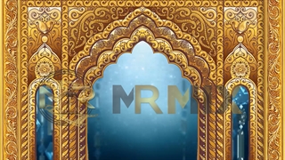 فوتیج بک گراند اسلامی طاق طلایی