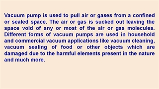 نحوه کار پمپ وکیوم چگونه است؟